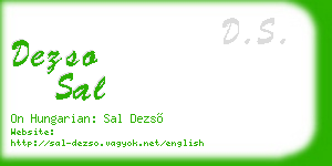 dezso sal business card